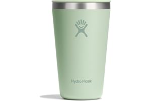 Hydro Flask - All Around Tumbler 473 ml (16 oz) avec Couvercle Anti-Éclaboussures - Gobelet Isotherme en Acier Inoxydable à Double Paroi - Pour Boissons Chaudes ou Froides - Aloe