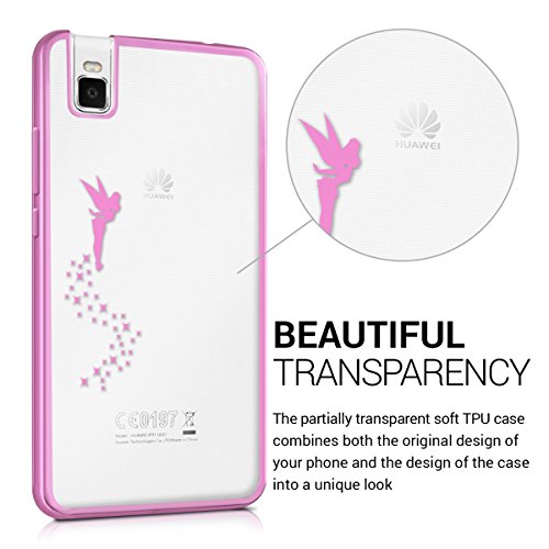 kwmobile Funda para Huawei ShotX - Carcasa Trasera de TPU con dise o de Hada en Rosa Fucsia Transparente reviews kwmobile Funda para Huawei ShotX - Carcasa Trasera de TPU con dise o de Hada en Rosa Fucsia Transparente