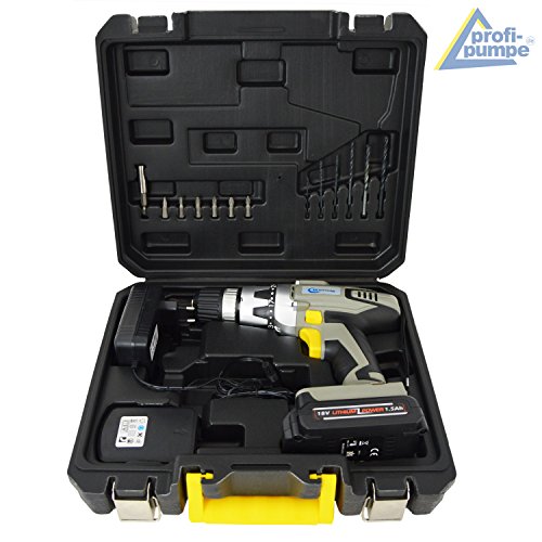 AKKU BOHRHAMMER AKKUSCHRAUBER AKKU SCHLAGBOHRSCHRAUBER AKKU BOHRER PROFI-HAMMER-DRILL Akku BOHRMASCHINE mit 18V Li-Ion 1500mAh Akku und 1Std.-Schnell-Ladegerät und AKKU BOHRHAMMER inkl Kunststoff-Koffer Gute QUALITÄT-SUPER in PREIS-LEISTUNG! - 3