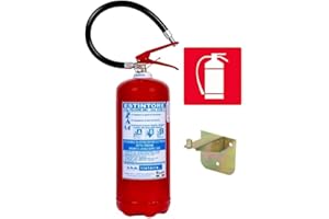 GENERICO ESTINTORE A POLVERE KG 6, ANNO 2025,OMOLOGATO E CERTIFICATO, FORNITO DI STAFFA + CARTELLO + TAGLIANDO DI CONTROLLO