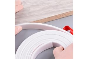 Ormein Bande de Chant en Forme de U Bande de Protection Autocollante enTPE Flexible Protection Angle Meuble pour Étiquetage, Portes de Voiture, Coins de Table, Contreplaqué (Cachi, 25mm*3M)