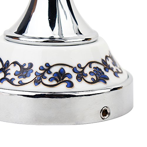 MUMENG Moderne Silber Kleidung Handtuchhaken Haken aus Wand montierten Befestigung bohren wasserdichte Haken Mantel / Robe Haken Bad-Accessoires Kleiderhaken Eedelstahl Garderobenhaken Wandhaken Metall-Keramik-Haken (Kontinentale blauweißen Mantelhaken) - 6