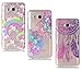 Produktbild Samsung Galaxy J5 2016 Hülle Silikon, LuckyW 3X TPU Einhorn Blume Traumfänger Hülle für Samsung Galaxy J5 (2016) SM-J510F Soft Silikon Glitter Tasche Transparent Clear Klar Durchsichtig Ultra Slim Thin Dünne Schutzhülle Weiche Flexibel Kratzfeste Scratch-Resistant Stoßfest Shockproof Etui Bumper Case