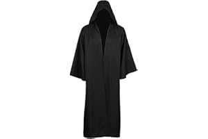 Bichingda Adult Cloak for Jedi Robe Hooded Cloak Halloween Christmas Party Cosplay Costume Vampire Cloak Tunic Hooded Uniform