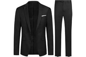 Allthemen Anzug Herren Anzüge Slim Fit 2 Teilig Business Herrenanzug Sakko Hose