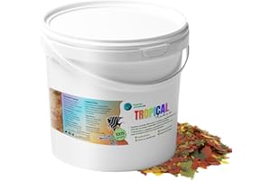 Tropical Flakes Plantasacuario 1000ml, Comida en Escamas para Todo Tipo de Peces Tropicales y de Agua Caliente, Saludable y Potencia el Color, Dieta Diaria equilibrada para Peces