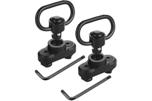 WINDFIRE Supporto Girevole per Imbracatura QD da 1,25 Pollici con Pulsante a Sgancio Rapido, Adattatore per Imbracatura e Base di Rotazione a 360 °, per Paramani M-Lok Rail