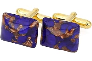 Glass Of Venice Gemelos rectangulares Murano Avventurina - Azul Marino