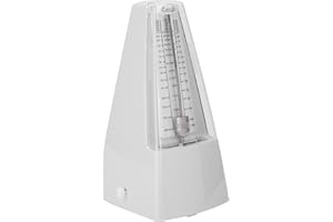 Eujgoov Métronome Mécanique Métronome Universel pour Piano, Guitare, Violon, Batterie et Autres Instruments Blanc