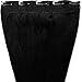 s-noilite® One Piece 16"-22" 45-100g Clip in Remy Human Hair Extensions (18"-50g,#1 Jet Black)
