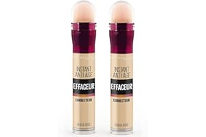 Maybelline New York Instant Antiedad Borrador Corrector, 01 Beige Rosa - 6.8 ml x 2 unidades