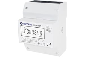 EASTRON SDM72DR trifásico, medidor de energía eléctrica, 100 amperios kWh Din Rail Power Meter, energía parcial reiniciable, medidor de pulso digital retroiluminado LCD