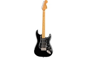 Squier by Fender Classic Vibe 70er Jahre Stratocaster E-Gitarre, HSS, Ahorn, Schwarz