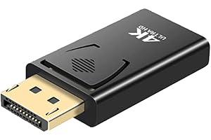 iJiGui Adattatore DisplayPort a HDMI 4K, Adattatore da DP a HDMI Maschio a Femmina, Audio 4K 1080P, HD TV Cavo Adattatore per HDTV, Monitor, Proiettori, Portatili e Altri