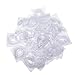 eBoot Disposable Shower Caps Plastic Bath Caps for Spa, Home Use, Hotel and Hair Salon, 50 Pieces Individually Wrapped (Clear)