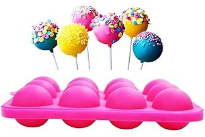 INCEPTION PRO INFINITE Cake pop in silicone - stampo per lecca lecca - forno - creare - supporto per bastoncini - Lollipop e party - Tolles per Hard Candy - fuxia - Cup Cake - Idea regalo originale - 12 forme