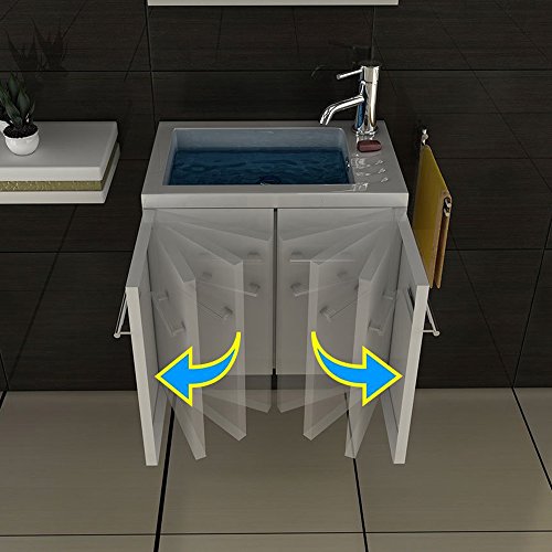 Badmöbel Waschbecken Spiegel Badezimmer Design Badmöbel mit Spiegel Einrichtung für´s Badezimmer Waschtisch Waschplatz Lösung - 2