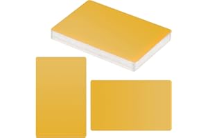 FODLON 50 Pezzi Biglietti da Visita in Metallo, Incisione a Laser Biglietto da Visita, Piastra Metallica Vuoti in Alluminio 8,6 cm x 5,4 cm x 0,2 mm per Carte Regalo Fai-da-Te Aziendali (Oro)