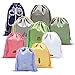Produktbild 9 Pack Kordelzugbeutel Rucksack Turnbeutel Sportbeutel Drawstring Bags Gym Sack Beutel Tasche für Sport Turnhalle Yoga Schwimmen Strand Reise Zuhause