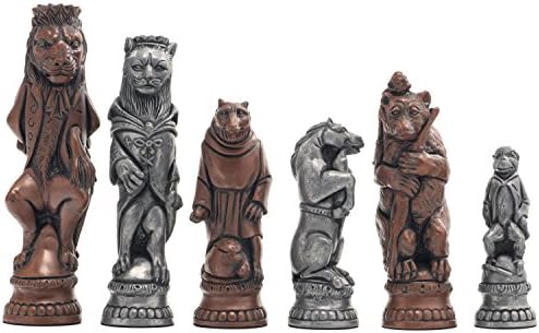 Berkeley Chess Reynard the Fox Metallic Chess Men