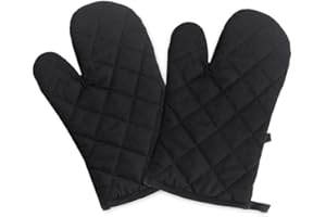NOKDAL 1 Par Guantes Horno Cocina Profesional Oven Gloves Manoplas Cocina Algodon Guantes Chimenea Guantes para Cocinar 100% Algodón Antideslizante Guantes Ignifugos para Cocinar, Hornear, Barbacoas-Rosa