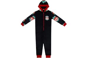 LIVERPOOL F.C. Liverpool FC Boys Pyjamas All-In-One Loungewear Kids OFFICIAL Football Gift