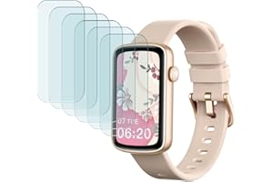 KARYLAX - [Pack of 6 Flexible Glass Watch Screen Protectors, 9H Hardness Anti-Scratch, Protective Film Compatible for Shang Wing Women's Smartwatch 1.47 Inches