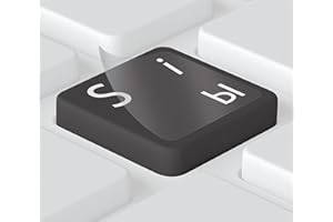 Keystickers® | 14x14mm - Haut | Autocollants ukrainiens pour claviers PC/Laptop & Notebook, Film Mat Transparent | Couleur : Blanc | украинские наклейки на клавиатуру | Ukrainian Keyboard Stickers