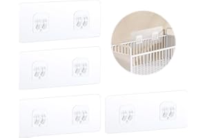 UWOBEFO Ganci Adesivi di Ricambio Resistenti Adesivi 4 Pezzi Ganci Adesivi per Mensole Doccia Ganci Adesivi Bagno per Mensola Doccia Ganci Adesivi per Doccia di Ricambio Ricambi Adesivi per Mensola Doccia