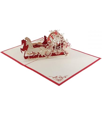 Handgefertigte Geburtstagskarte 'Pink Prinzessin Kutsche' – Persönlich Beschriftbar, 16x16 Cm