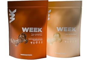 Weekontrol Pack 2 Sabores de Batidos Sustitutivos de Comida Week Shake con Alto Porcentaje de Proteína Vegetal. Batido Saciante para Mantener Peso (600gr (2 unidades), Chocolate - Vainilla)