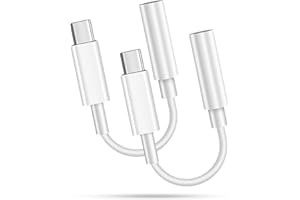 GOHHME Jsdoin 2 Pack Adattatore da USB-C a Jack Cuffie, Adattare Jack USB C per Cuffie Type C Jack 3.5mm Stereo Cavo Audio, Compatibile con Huawei P40, P30 Pro, Mate 20 Pro, Samsung S20/Note 10