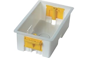 Litt up 2 Gang Dry Lining Back Box/Pattress Box with Adjustable Lugs 47mm - White, Premium Quality Strong Box