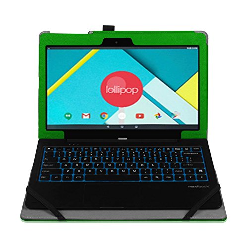Fintie Odys Winpad 12 Hülle Case – Slim Fit Folio Premium Kunstleder Tastatur Ständer Schutzhülle Cover Tasche für Odys Winpad 12 / Odys Evolution 12 – 2in1 11,6 Zoll (29,5 cm) Convertible Tablet-PC, Grün - 6
