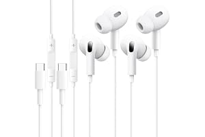 2-pack USB C hörlurar, in-ear hörlurar med kabel för Apple iPhone 17/16/15 Pro/Pro Max/Plus, Samsung Galaxy, trådbundna hörlu
