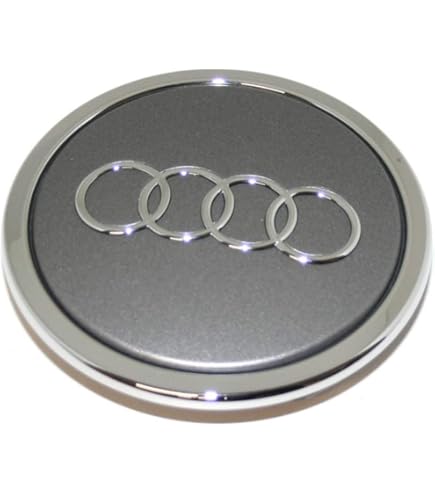 Tapa De Buje Original Audi - Negro Brillante Con Anillo Cromado, Diámetro 6.8 Cm, Para A4, A5, A6, A7, A8, Q5