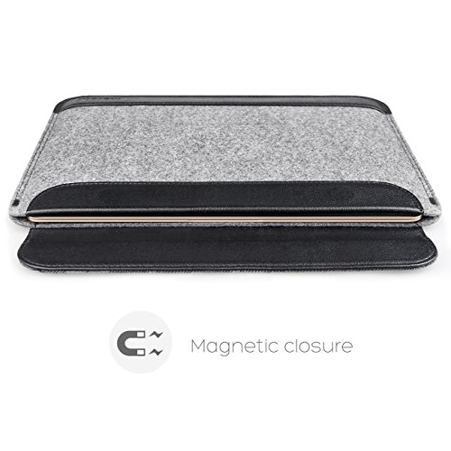 Inateck Neues MacBook 12 Zoll Retina Display Hülle Tasche, Case Sleeve für Apple New Macbook 12″, Grau - 5