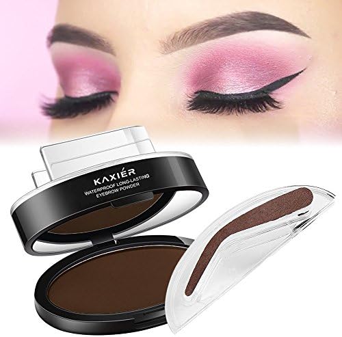 Eyebrow Stamp Powder Seal Eyebrow Stencils Kit Waterproof Eye Brow Powder Kit Eye Brows Brush Makeup Nature Delicate Brown 3 Sets Stamps Brown