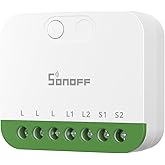 SONOFF Mini Duo (WiFi &uuml;zerinden mat) 2 kanallı WiFi akıllı anahtar, matter uyumlu, toplam y&uuml;k 16A, standart kutular i&ccedil;in komp