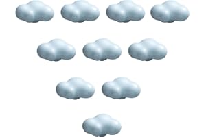 JIAJULASHOU123 Keramik Möbelknöpfe Kinderzimmer 10 Stück Wolken Schubladengriffe Schrankknöpfe Cartoon Knöpfe Türknöpfe Schubladenknöpfe für Kinder Schränke Schubladen Kommode (C)