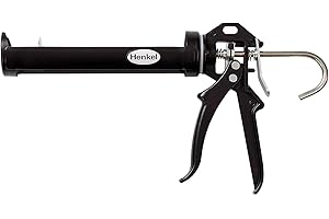 RUBSON Pattex Profi Metall Kartuschenpistole, Silikonpistole aus Metall für Dicht- & Klebstoff-Kartuschen, Kartuschenpresse mit automatischem Nachlauf- und Schnellstopp, 1 Pistole