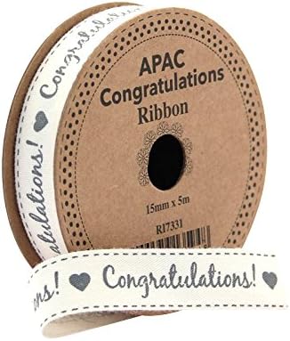 Congratulations Cotton Ribbon Spool 5m