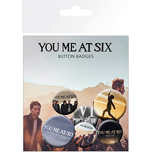 You Me At Six Mixed Lyric Designs Official New 4x 25mm &amp; 2x 32mm Badge Pack