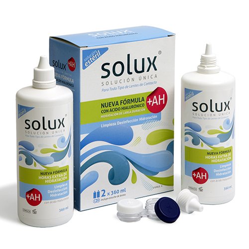 Solux todos tipos lentes contacto solucion unica 360 ml duplo