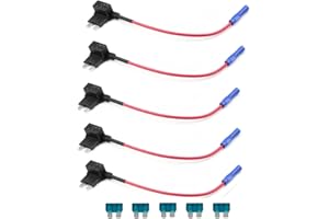 KOLACEN Automotive Car Truck 5 Stück 16 Gauge Add-a-Schaltung Sicherung TAP Adapter für Normale Standard Blade Typ Sicherung + 5 Stück 15Apm Standard Sicherung