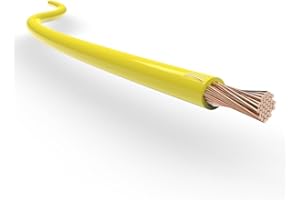 AUPROTEC Cavo elettrico unipolare 1.0 mm² Filo elettrico per auto moto autocarro 5m o 10m selezione: (10m metri 1.0 mm² filo di rame, giallo)