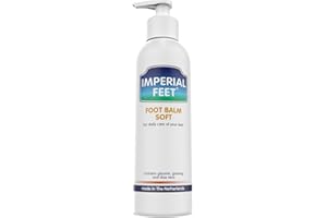Imperial Feet Krem do Stóp - Nawilżający Balsam do Stóp z Miodem i Aloesem - Bezzapachowy Krem na Suche Stopy i Popękane Pięty - Gliceryna, Żeńszeń, Jogurt - Pielęgnacja Nóg i Stóp - 150ml