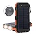 Digital-kingdom Waterproof Portable External Battery USB - 20000Mah Solar Power Bank/ Charger With Built In Led Light And Compass For Ipad Iphone Android Cellphones (Black/ Orange) RS.3699.00