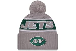 NFL czapka z pomponem New Era Sideline 2024 Futbol amerykański logo drużyny beanie kapelusz zimowy szary