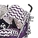Obaby Leto Plus Twin Stroller with Footmuffs - ZigZag Navy/Purple